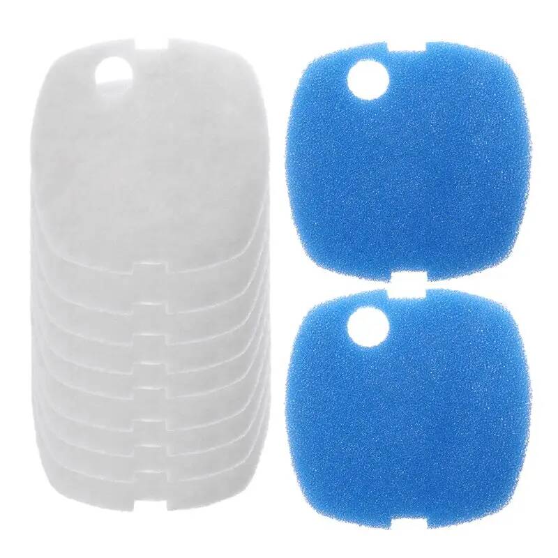 Marine Aquarium Reactors - 6/10pcs Aquarium Sponge Filter Pads White+blue