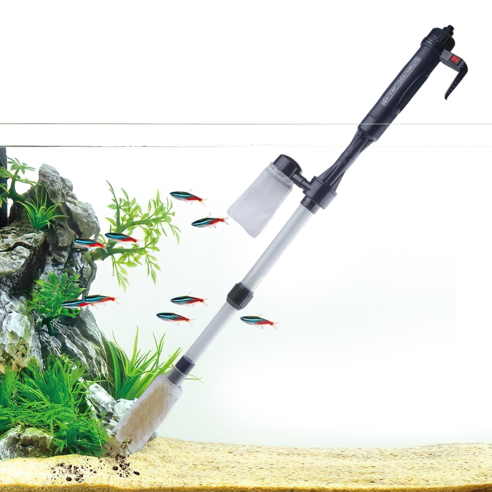 Marine Aquarium Reactors - Aquarium Vacuum Adjustable Telescopic USB Aquarium