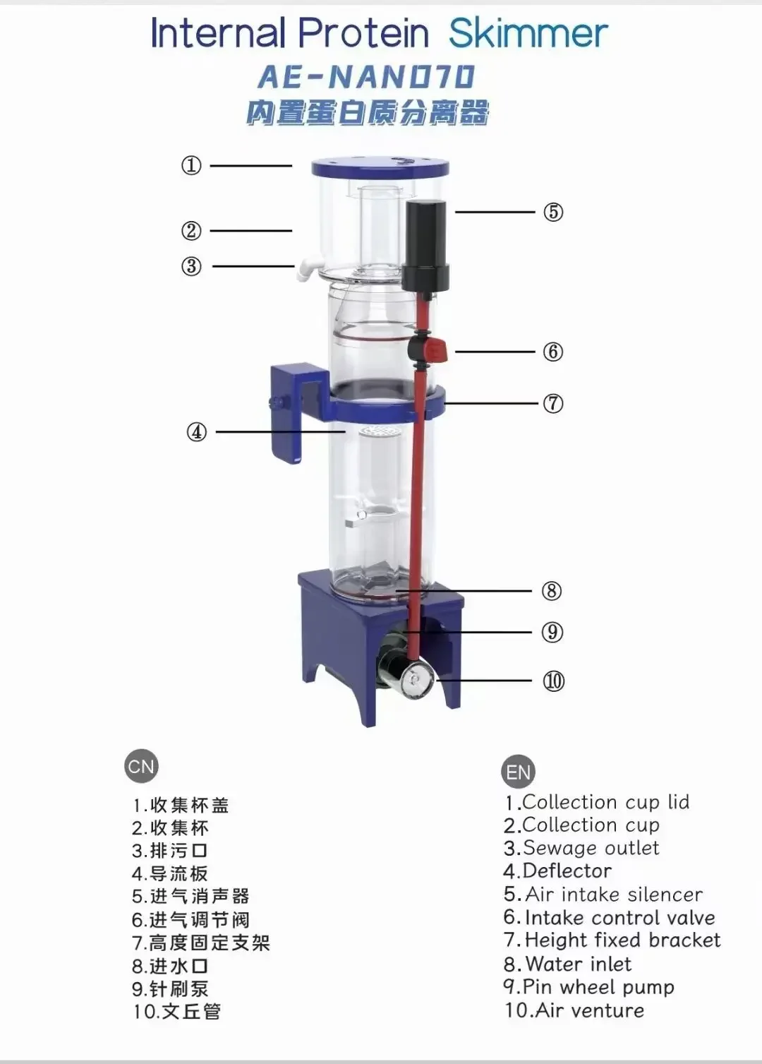 110-240V Aqua Excel Nano 40D 5 - đánh giá và giá Marine Aquarium Reactors